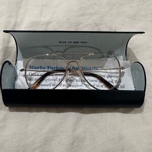 Warby Parker Gold Frame Glasses